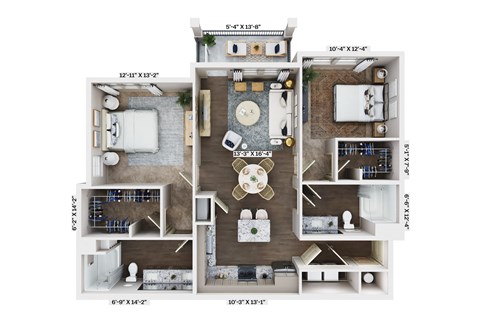 a floor plan of a house with a bedroom and a living room